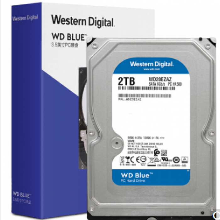 西部数据/WD WD20EZAZ 机械硬盘 蓝盘 2T