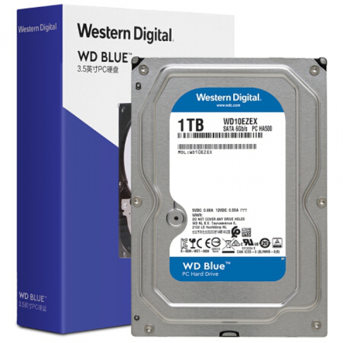 西部数据（WD）WD10EZEX 蓝盘 1T 机械硬盘